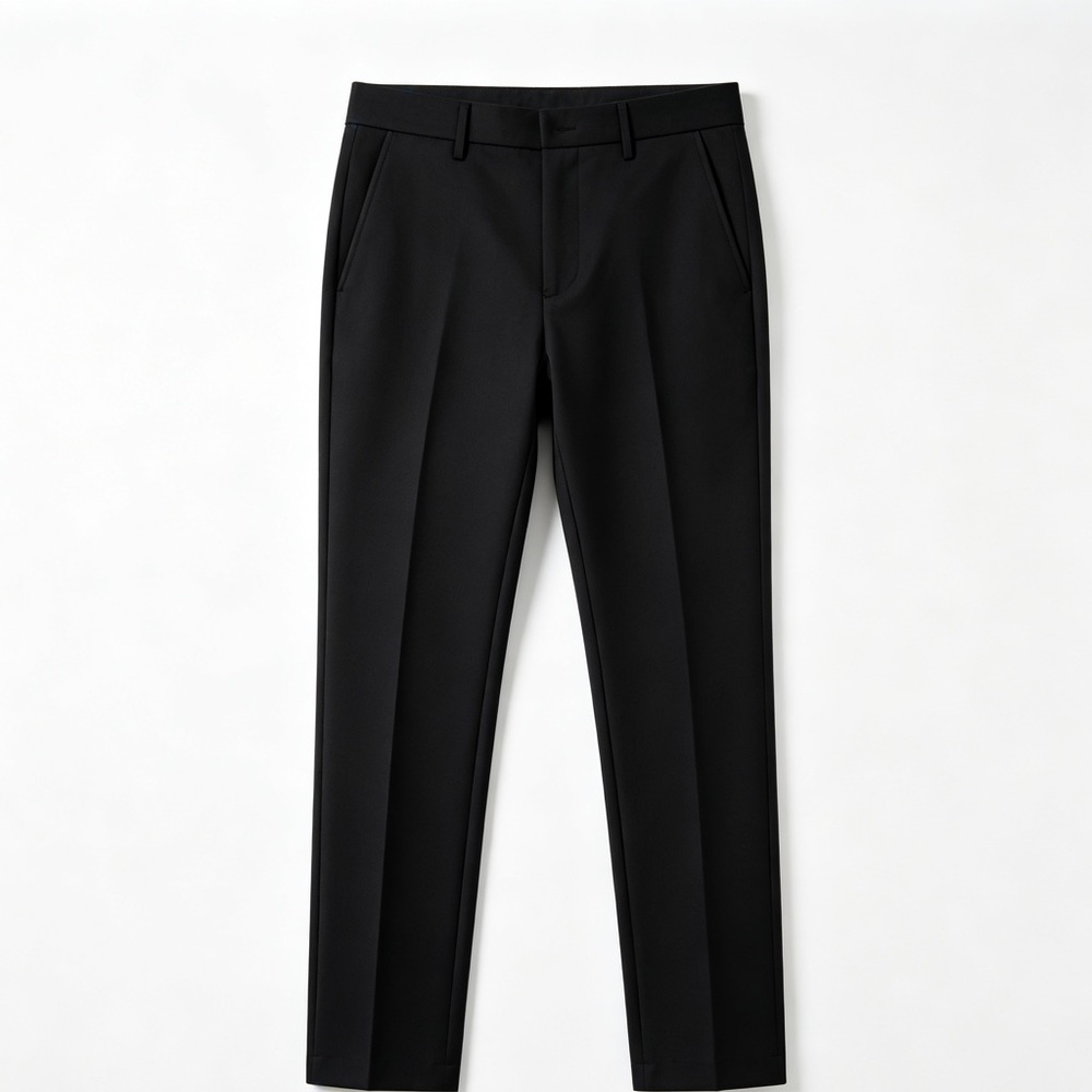 Men's Black Dress Pants - Modern Slim Taper